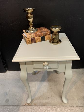 Hand Painted Side Table with Drawer