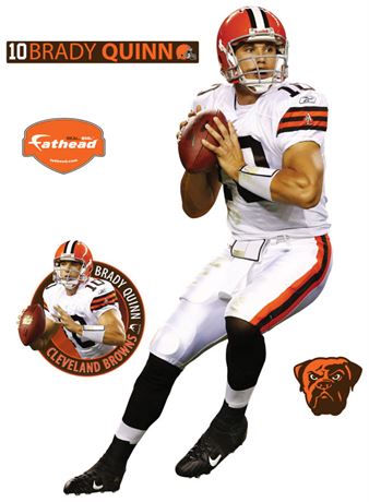 BRADY QUINN Cleveland Browns Life-Size Fathead Wall Graphic
