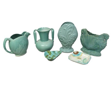 Vintage Pottery - Rare Weller, Stangl & McCoy - 6 Pieces