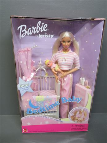 2000 Bedtime Baby Barbie & Krissy Dolls