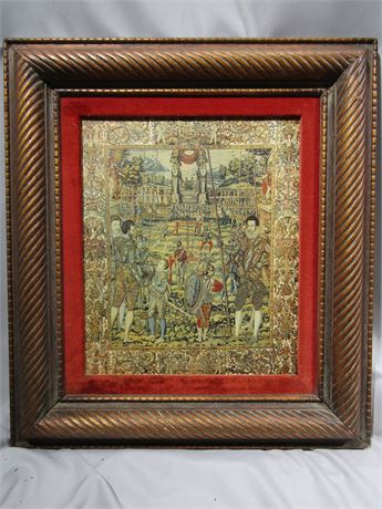 Ornate Framed Art ,based on "The Joust Valois Tapestries Serie"