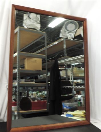Wood Frame Hanging Mirror