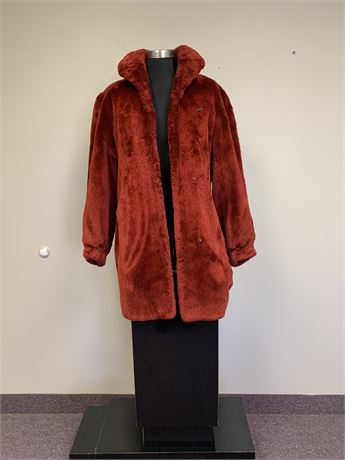 Sheared Beaver Jacket/Canadian Red