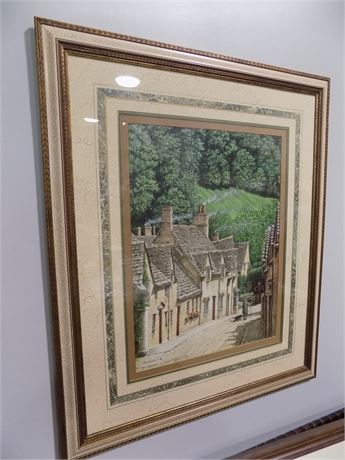 Tom Caldwell "Combe Cottage inn" Lithograph