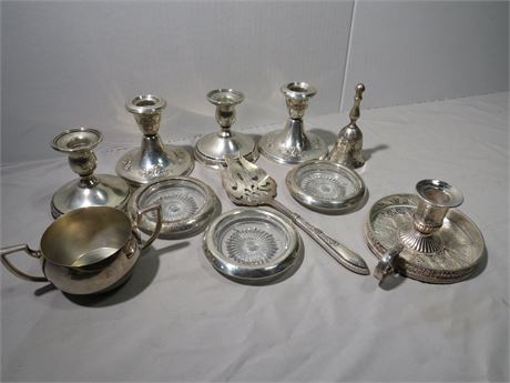 Weighted Sterling Silver Tableware Lot