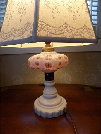 Mid -Century Fenton Globe Lamp