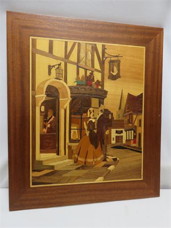The Old Curiosity Shop Marquetry Panel