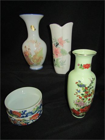Japanese & Italian Vases
