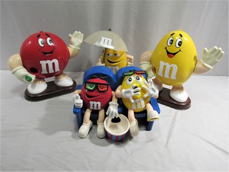 M & M Collectible Promotional Lot - 4 Pieces, 3 Dispensers and a Radio