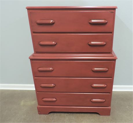 Rose-Colored Chest of Drawers