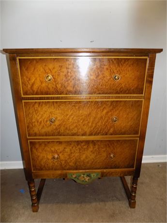 Antique "Birds Eye Maple Furniture", Tall Dresser