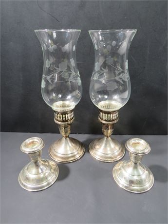 Weighted Sterling Silver Candlestick Holders