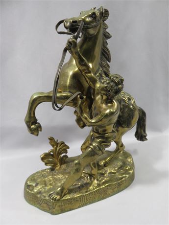 GUILLAUME COUSTOU Marly Horse Replica Brass Sculpture