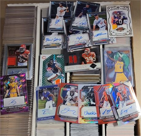 Mixed Sports Card Collection Jersey Cards, Autographs, Kobe Bryant Rookie