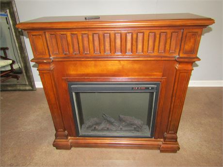 Floor Electric Fireplace Heater with Remote, and Mantle