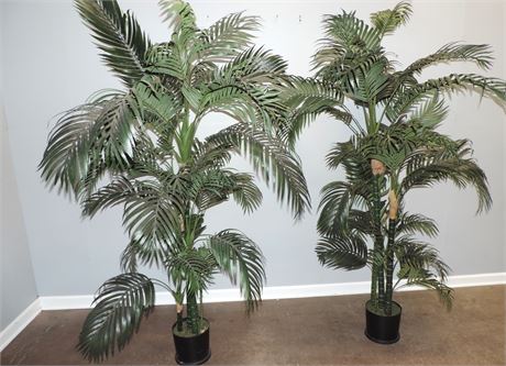 Pair of Faux Palm Trees