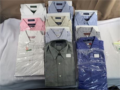Ten Men's Dress Shirts Size 15/34