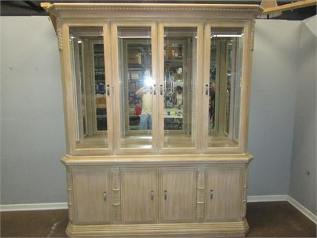 Lexington Hutch and Credenza, Extra Large with 9 Glass Shelves
