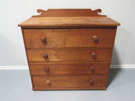 Antique Cherry 4-Drawer Dresser with Hand Dovetailed Drawers