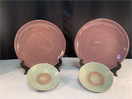New Reza Lacquered Bowl and Celadon Porcelain Bowl