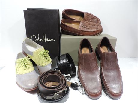 Men's Cole Hahn Leather Shoes / Leather Belts