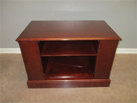 Traditional Floor Height Cherry Colored TV Stand