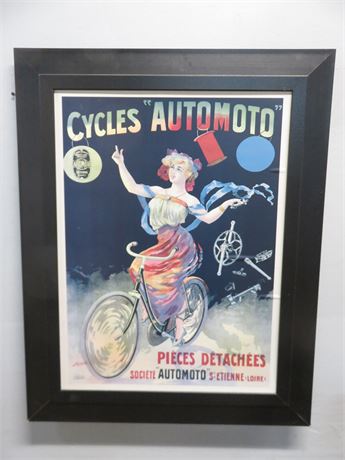 Cycles Automoto Advertising Poster