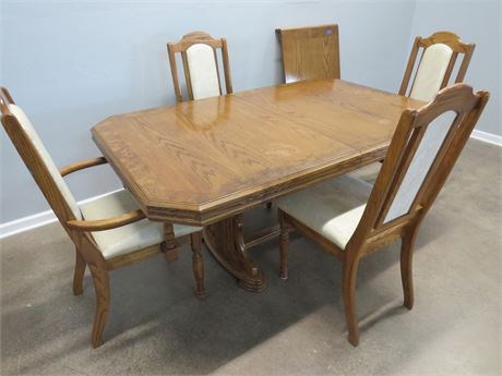 ARCESE BROS. Oak Dining Table Set