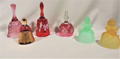 Bohemian Glass Bells / Czechoslovakia