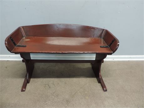Vintage Solid Wood Buggy Bench