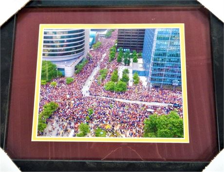 The Cleveland Cavaliers Championship Parade Print Framed