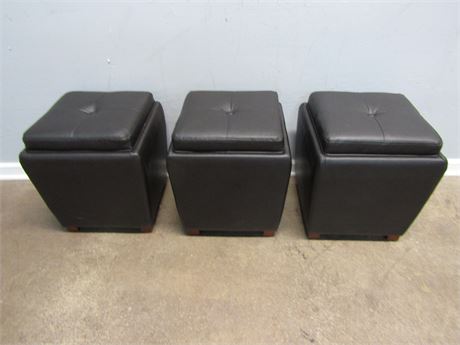 Storage Ottomans with Tray