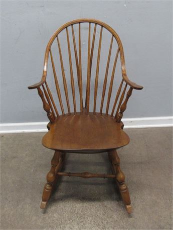 Antique Windsor Brace-Back Rocking Chair
