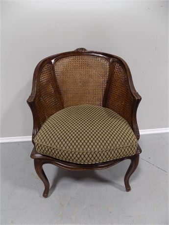 Wood Cane Accent Chair