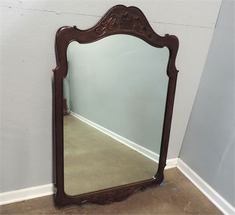 Vintage Solid Wood Hanging Mirror