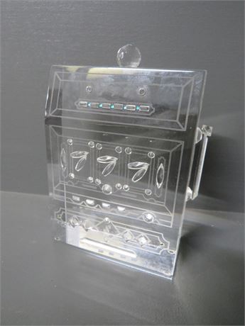 Crystal Slot Machine Paperweight