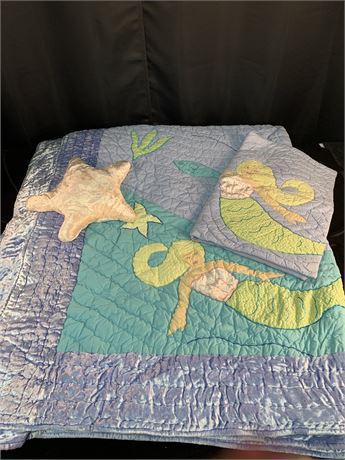 New Mermaid Quilt with a Matching Sham