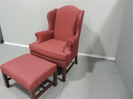 Designer's Choice Wing Back Chair / Ottoman