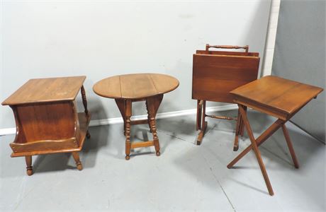 Solid Wood Side Tables / TV Tray Tables