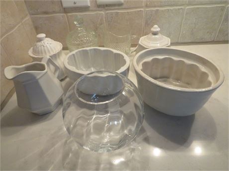 Glass & Ceramic Servingware Lot