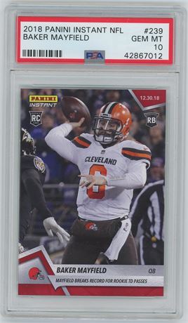 Baker Mayfield Cleveland Browns Panini Instant PSA 10