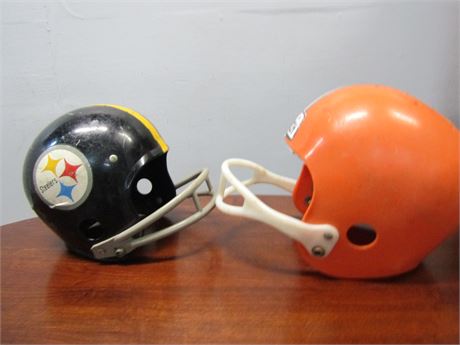 Steelers and Browns, Hard Plastic Non-Compete Helmets,