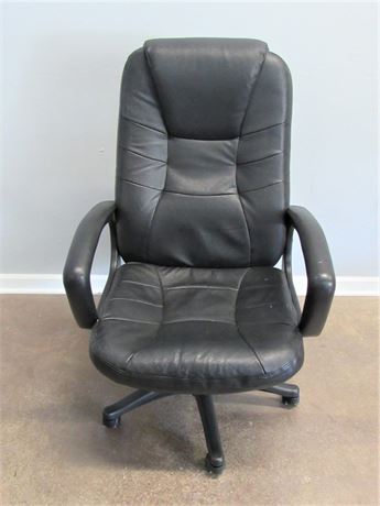 Black Vinyl Adjustable Office Chair