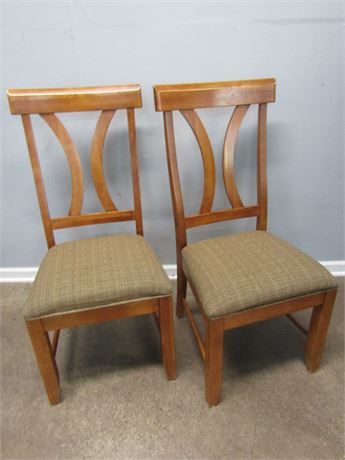 Matching Dining Room Chairs, Brown Fabric Cushions by Cockrane Furniture Co