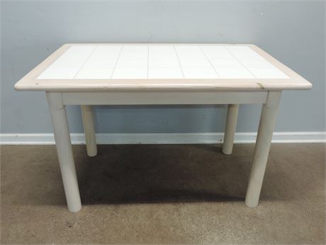 Solid Wood Tile Top Dining Table