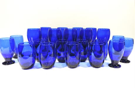 Crista Cobalt Blue Glass Lot
