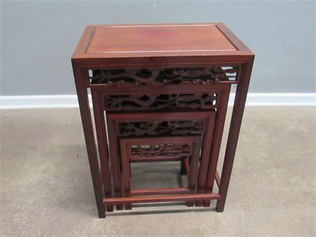 Oriental/Asian Style Nesting Tables - 4 Tables