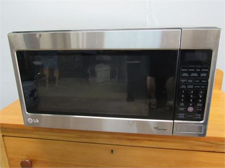 Large LG Black and Stainless Microwave
