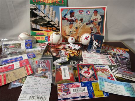 Indians Collection, GameFace, Pins, Balls and World Series, Playoff Tickets !