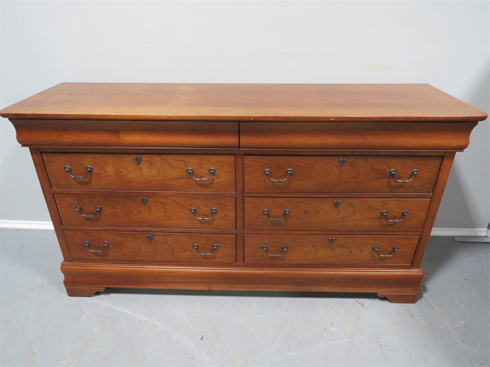 Transitional Design Online Auctions BASSETT Cherry Dresser